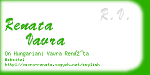 renata vavra business card